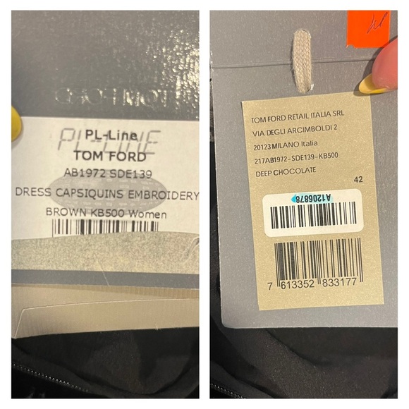 TOM FORD vintage black copper sequin ombré beaded mesh midi dress IT42 US6 NWT - Picture 13 of 15